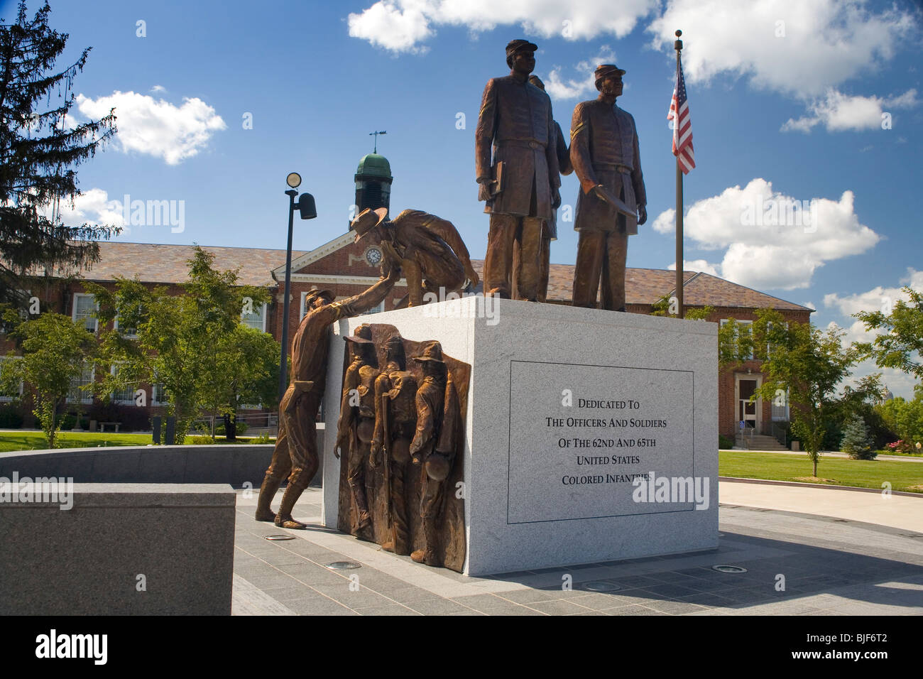 Lincoln University - soldato' Memorial Plaza, Ed Dwight - Scultore Foto Stock