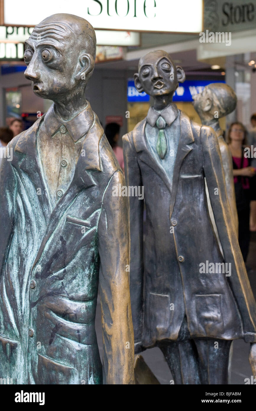 Sculture di strada Melbourne, Victoria, Australia. Foto Stock