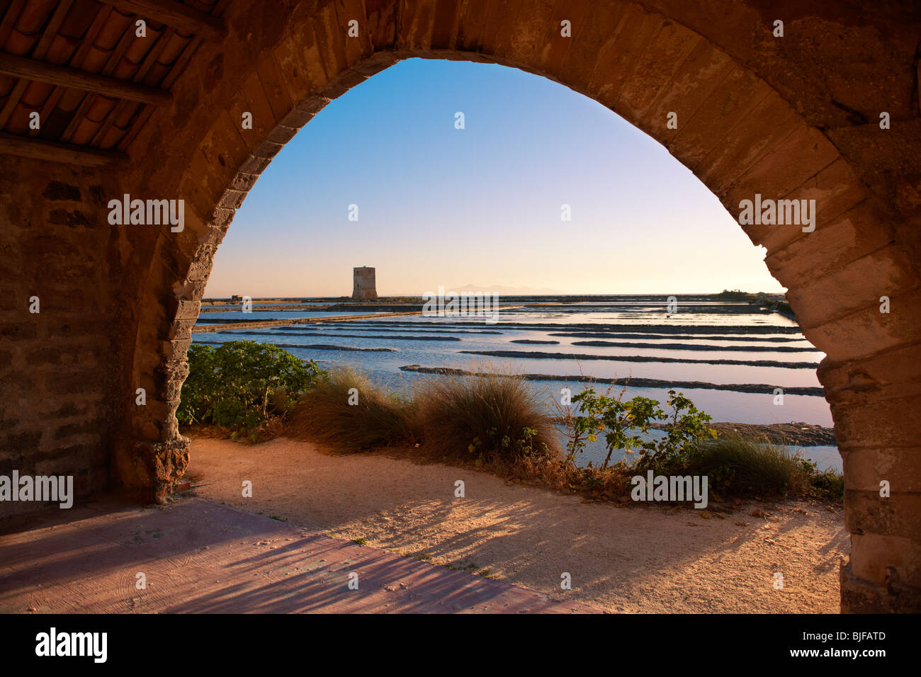 Il sale di Trapani rendendo museum Foto Stock