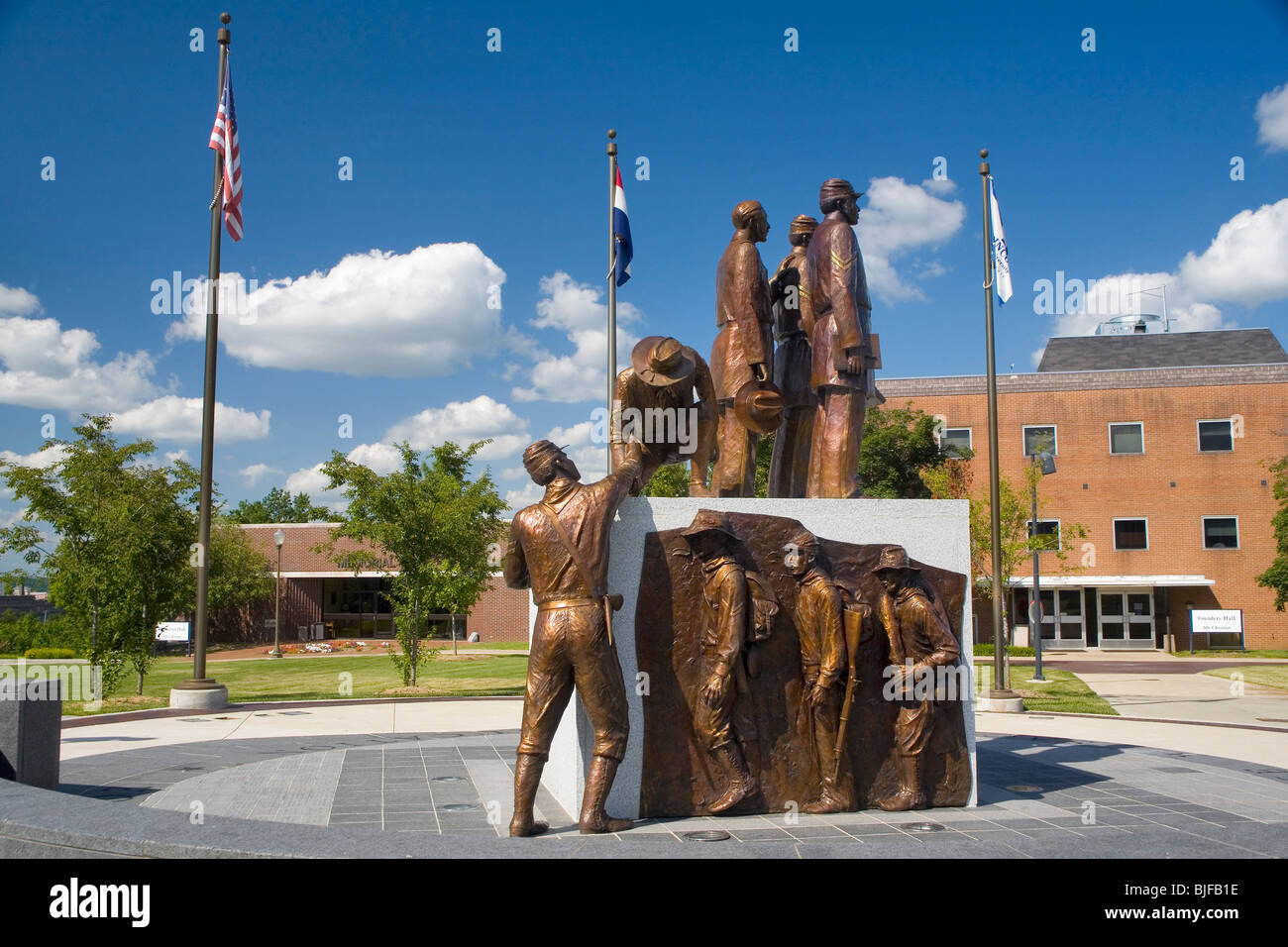 Lincoln University - soldato' Memorial Plaza, Ed Dwight - Scultore Foto Stock