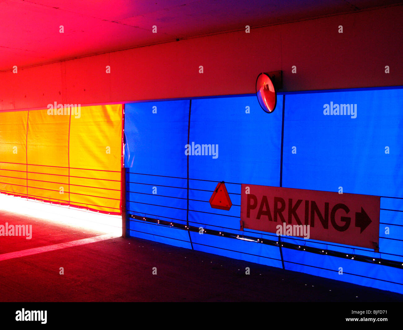 Abstract colorati parcheggio garage Foto Stock