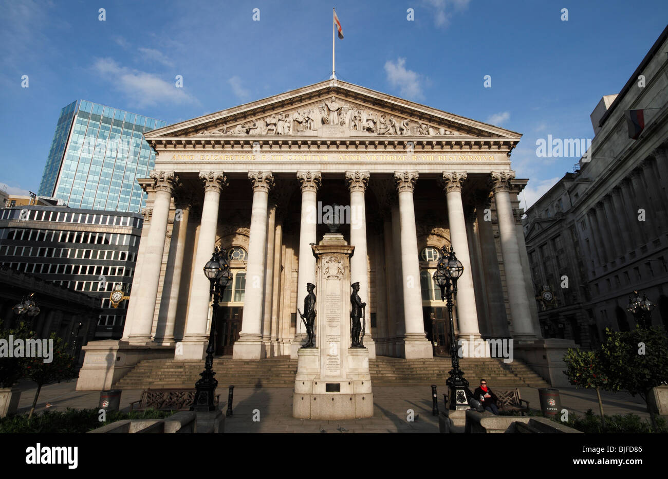 Banca di Inghilterra su Threadneedle Street nel centro di Londra Foto Stock