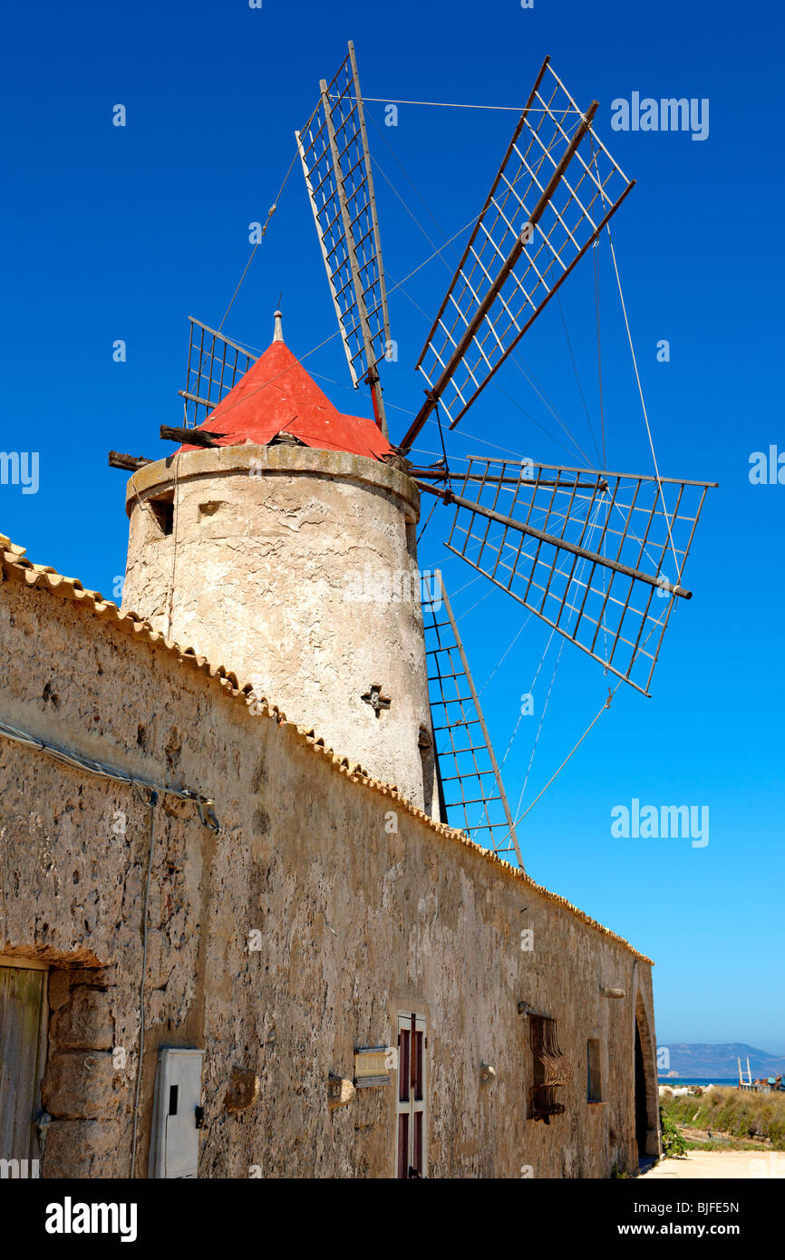 Il sale di Trapani rendendo museum Foto Stock