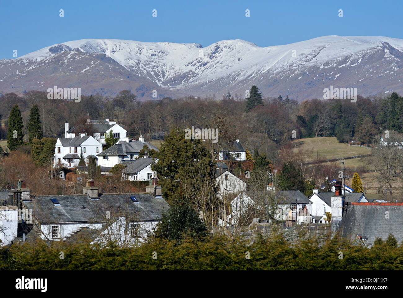 Il Fairfield Horseshoe da Hawkshead. Parco Nazionale del Distretto dei Laghi, Cumbria, England, Regno Unito, Europa. Foto Stock
