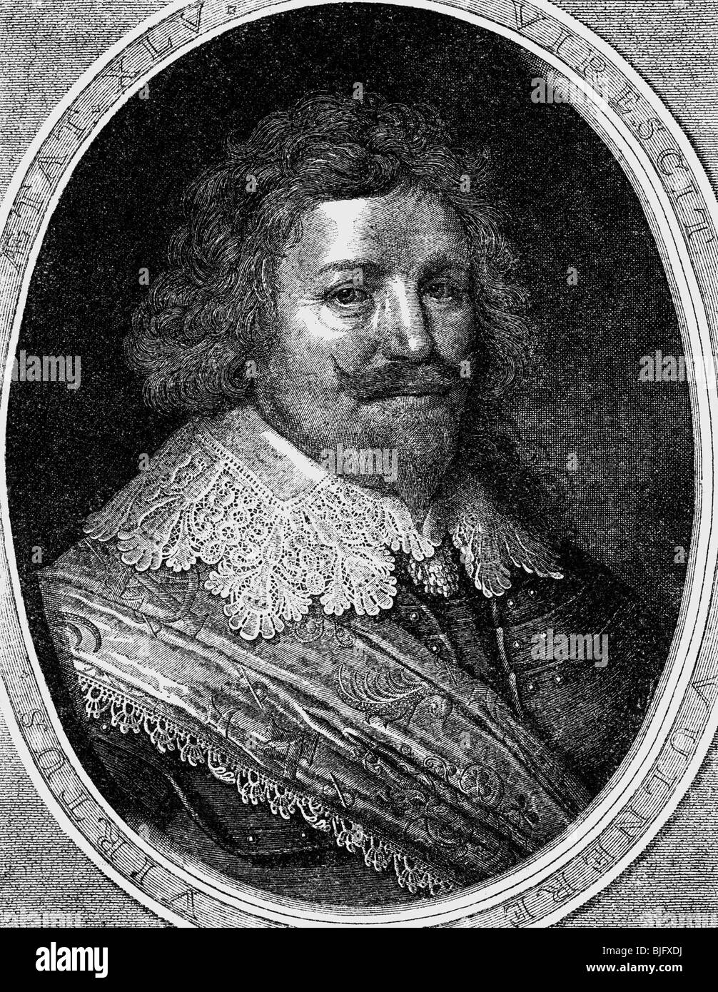 Coligny, Gaspard III, Marchese d'Andelot, 26.7.1584 - 4.1.1646, generale francese, ritratto, incisione su rame, 1600, , artista del diritto d'autore non deve essere cancellata Foto Stock
