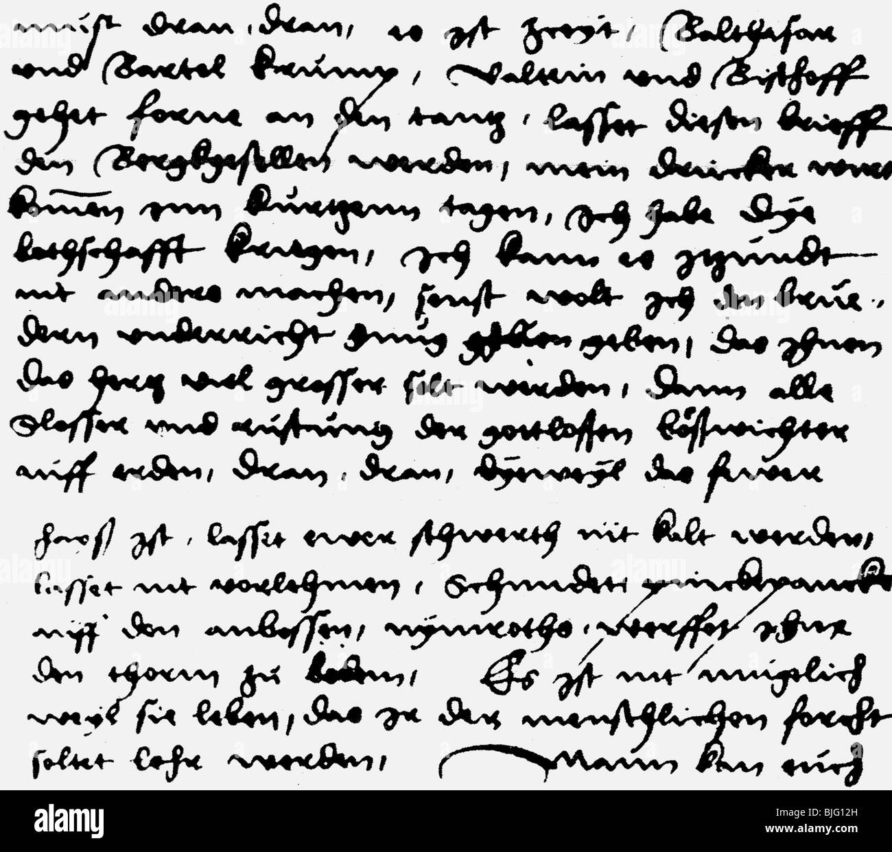 Muentzer, Thomas, circa 1490 - 27,5.1525, Clergyman tedesco, opere, lettera ai cittadini di Allstedt e ai minatori di Mansfeld, 26./27.4.1525, dettaglio, , Foto Stock