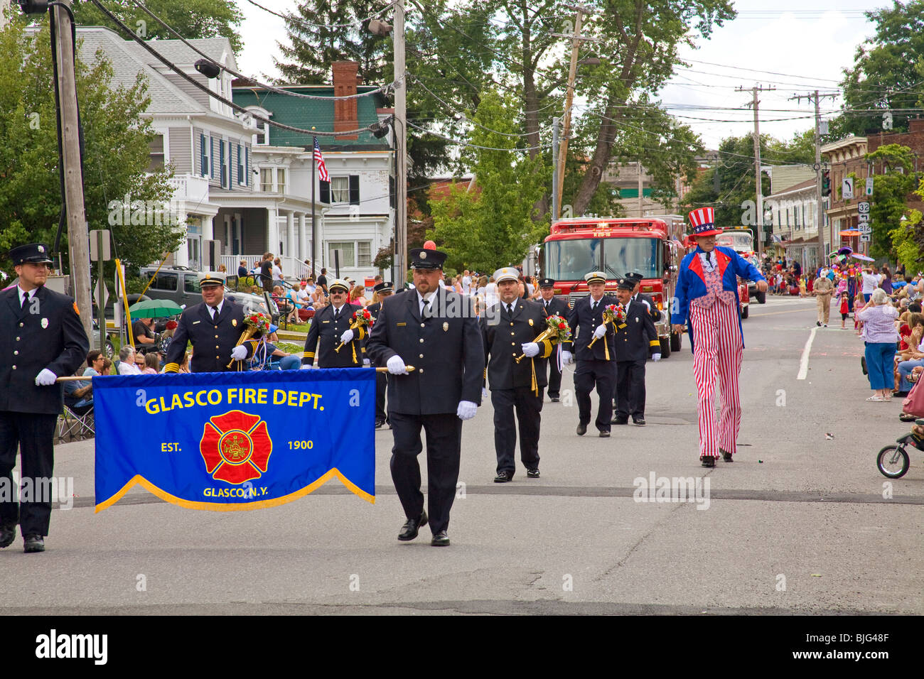 Quarto di luglio Parade, Saugerties, New York, Stati Uniti d'America Foto Stock