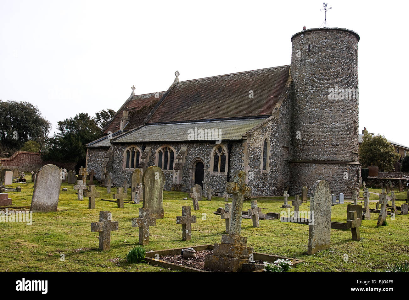 Chiesa di Santa Maria.Burnham Deepdale Norfolk.UK. Foto Stock