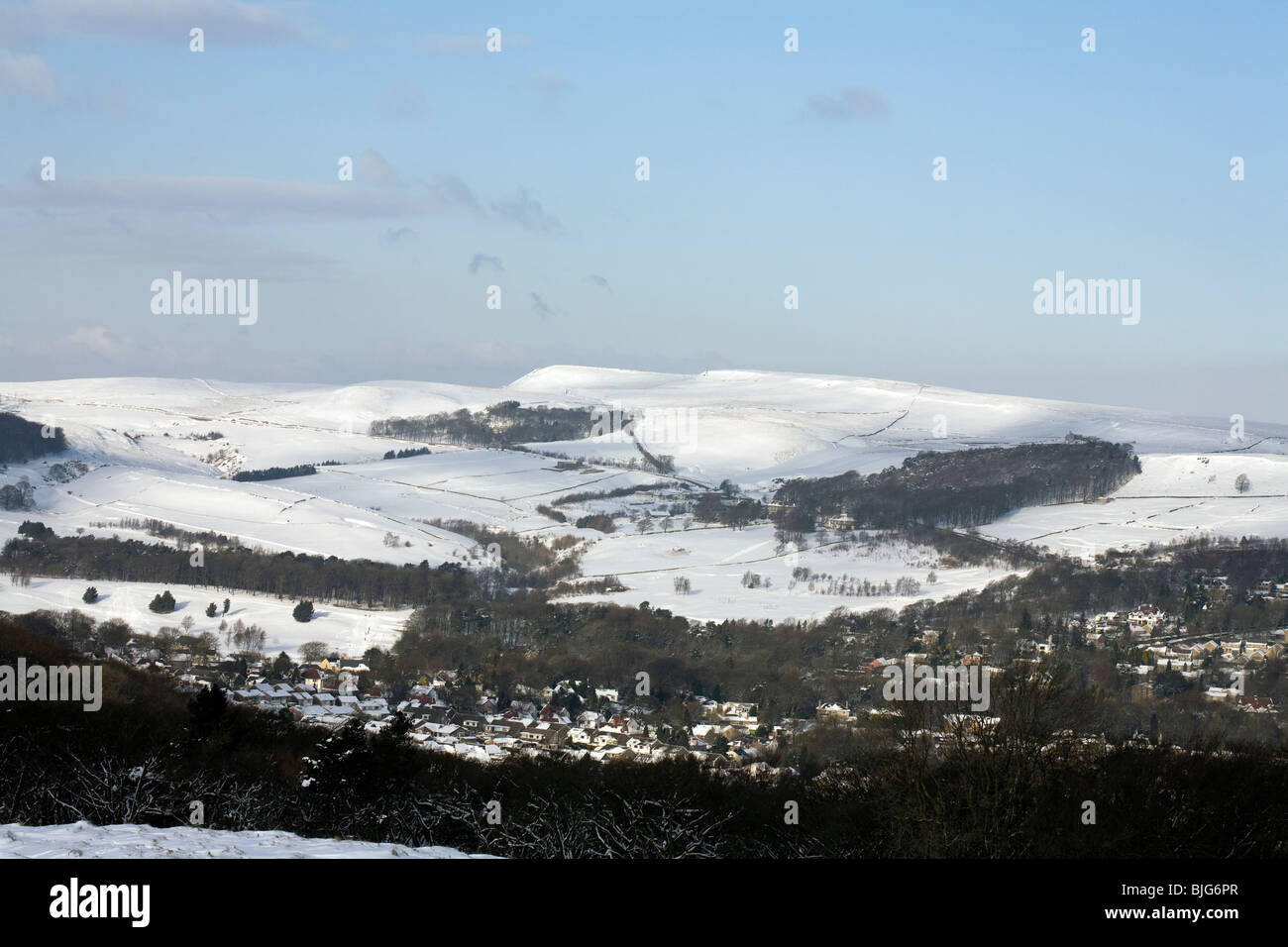 Buxton in inverno con neve Derbyshire Inghilterra Foto Stock