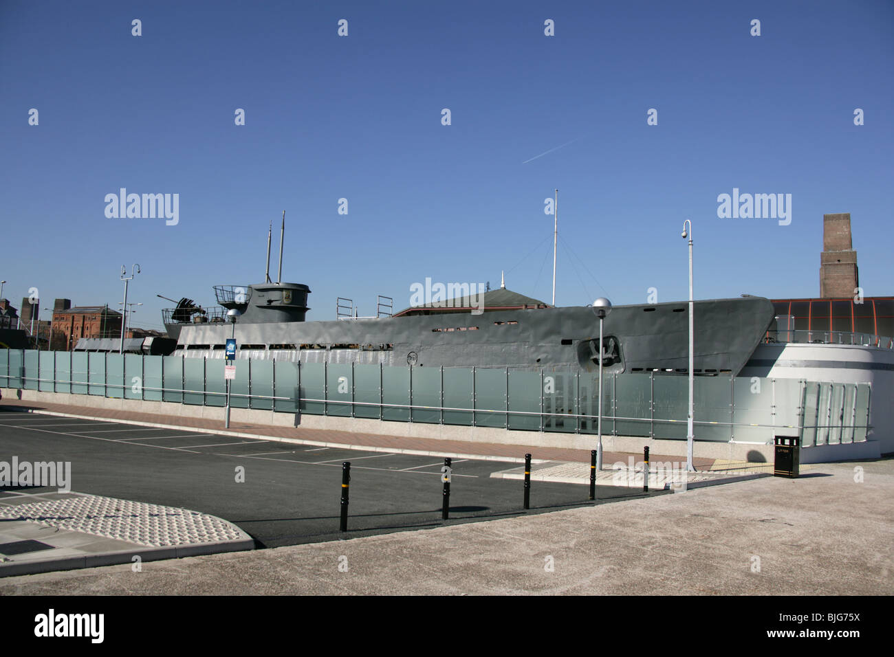 Città di Birkenhead, Inghilterra. L'U-Boat Storia attrazione turistica situata adiacente a Birkenhead's Woodside Ferry Terminal. Foto Stock