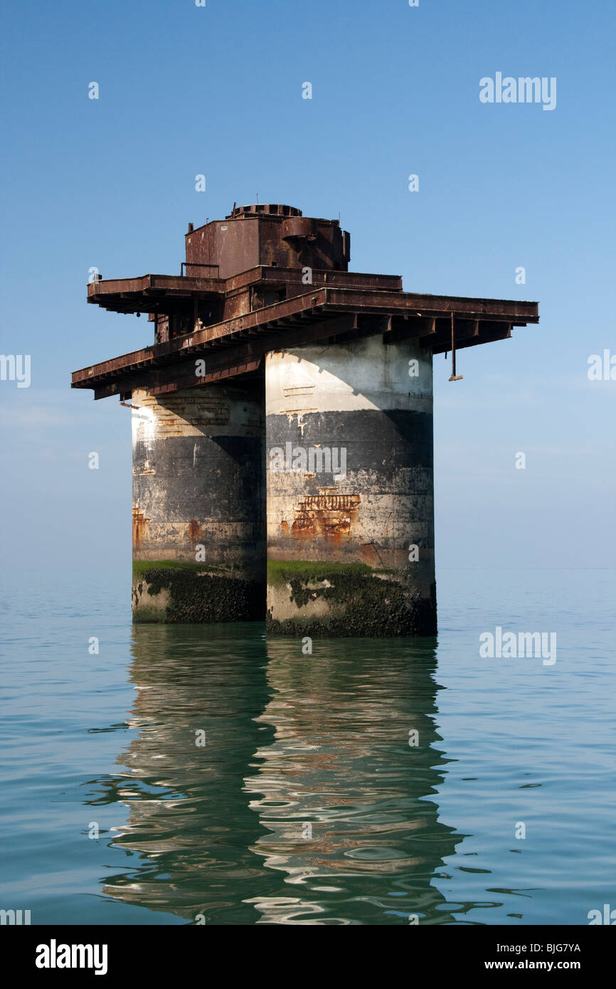 Maunsell Navel Mare Fort n. 4 - Fort Knock John Foto Stock