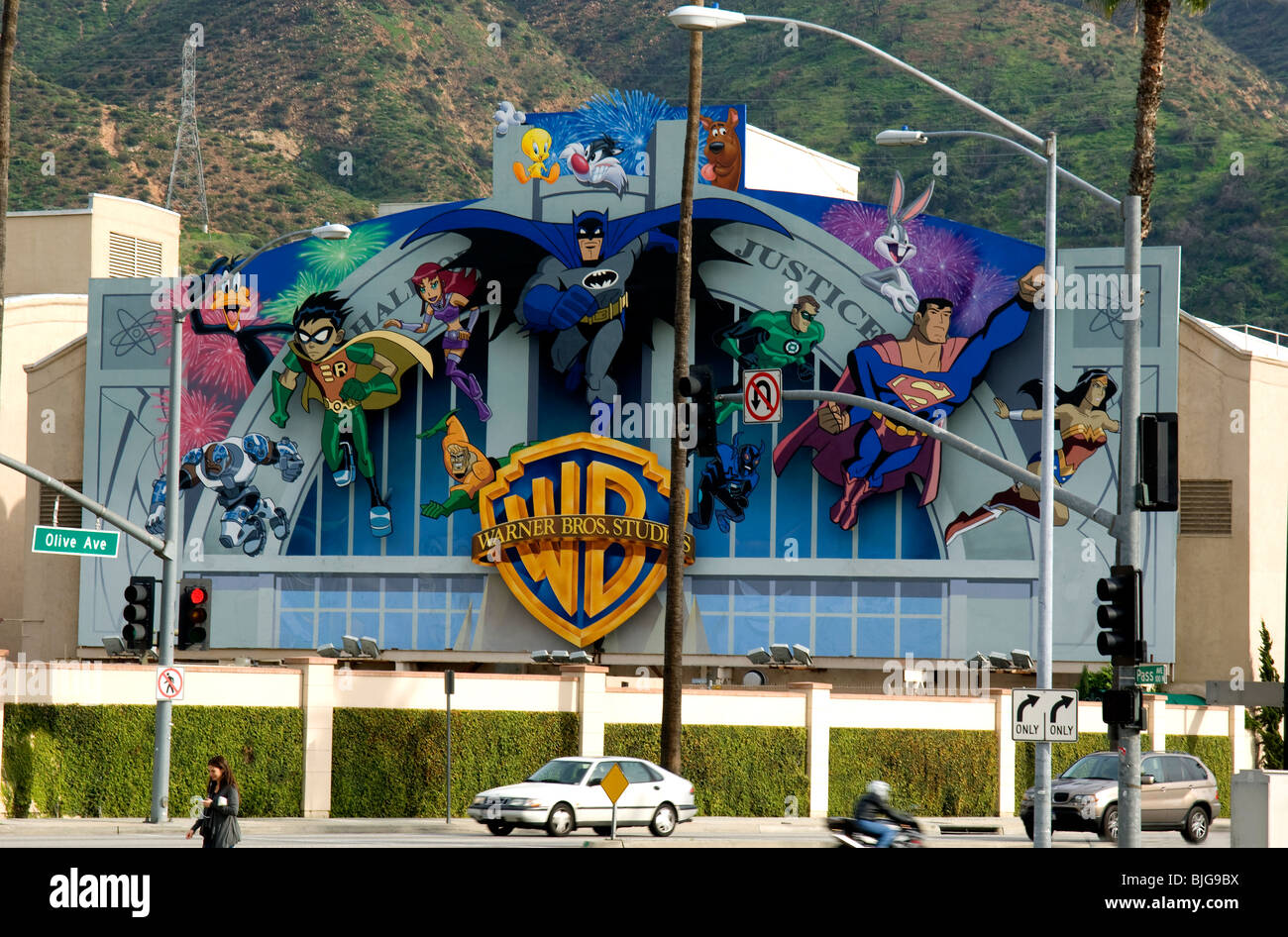 La Warner Brothers Studios di Burbank, California Foto Stock