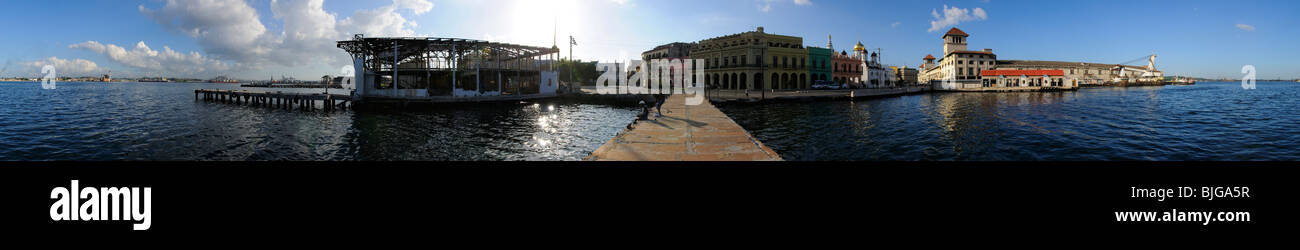 360º vista panoramica del porto di Havana. NOV 2008 Foto Stock