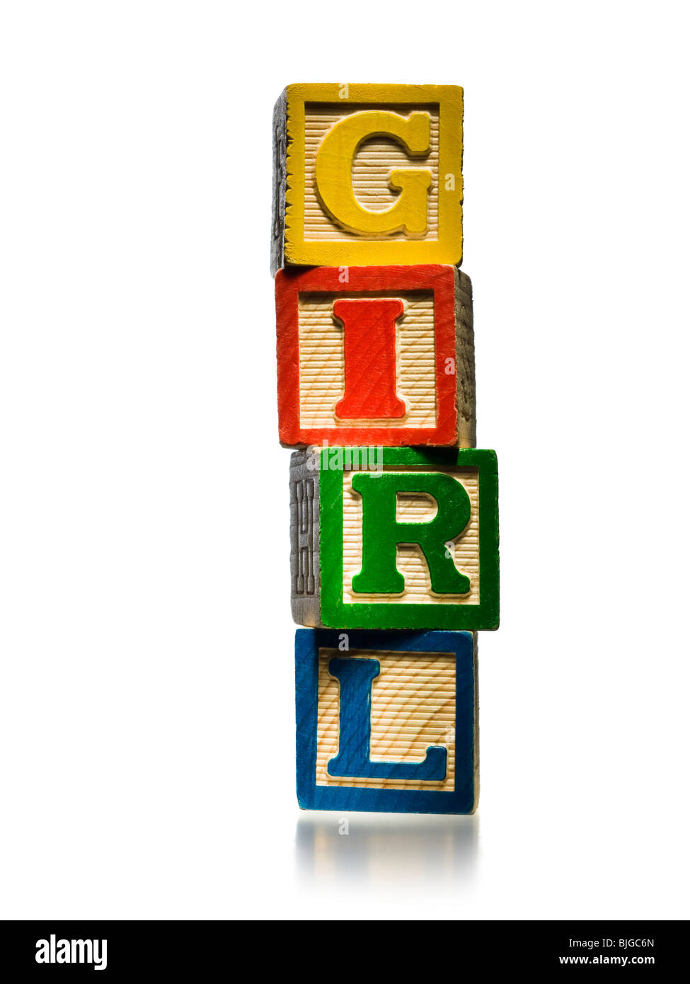 Blocchi di vivaio ortografia "girl' Foto Stock