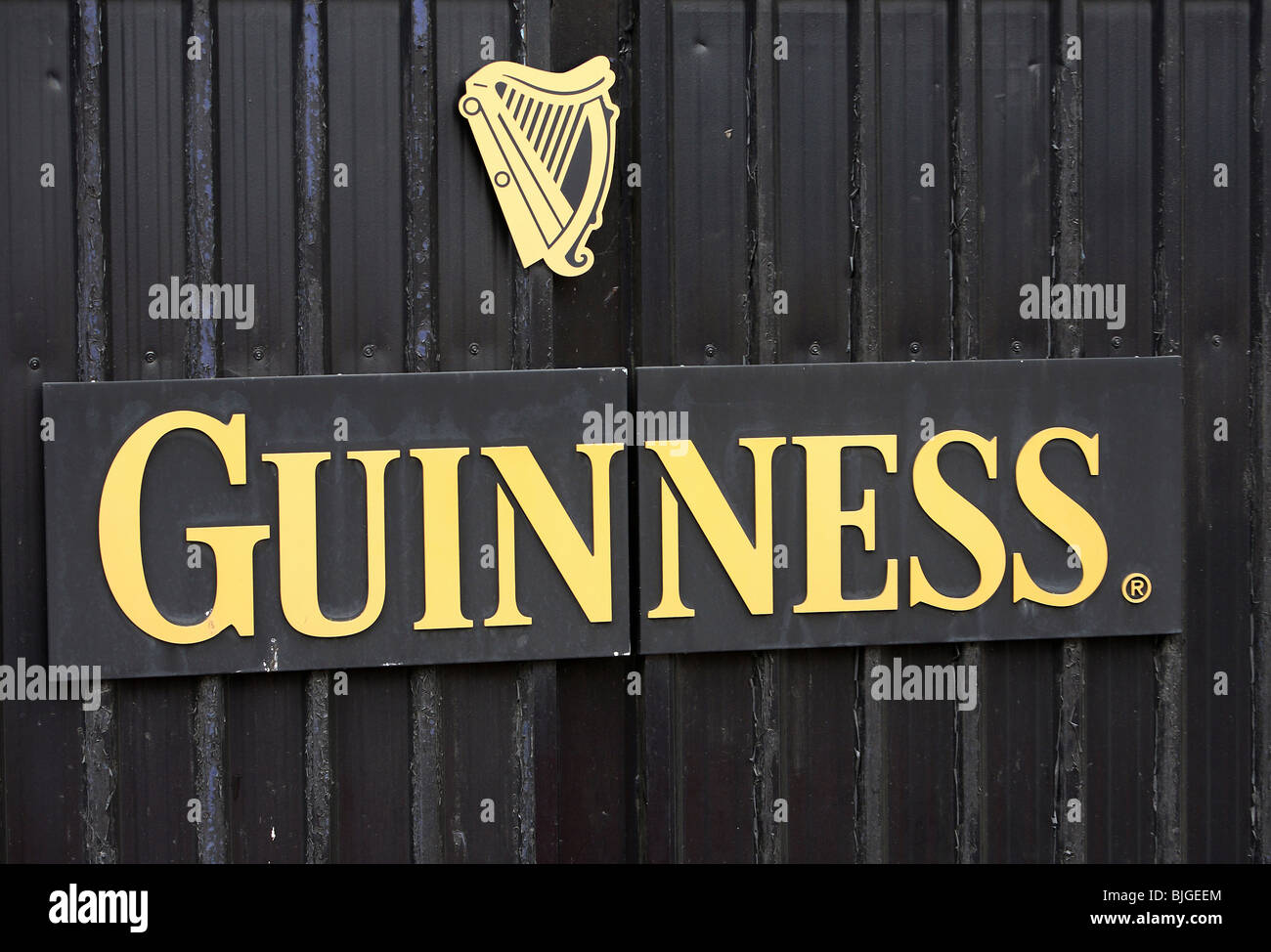 Cartello di Guinness, Dublino, Irlanda Foto Stock