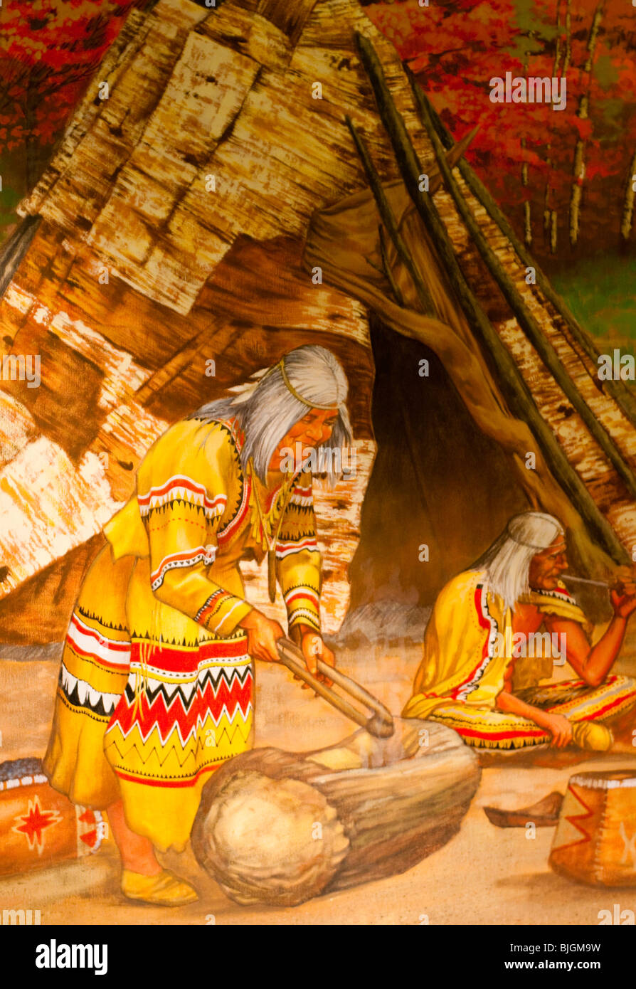 NEW BRUNSWICK, Atantic Museo di salmone in Doaktown. Foto Stock