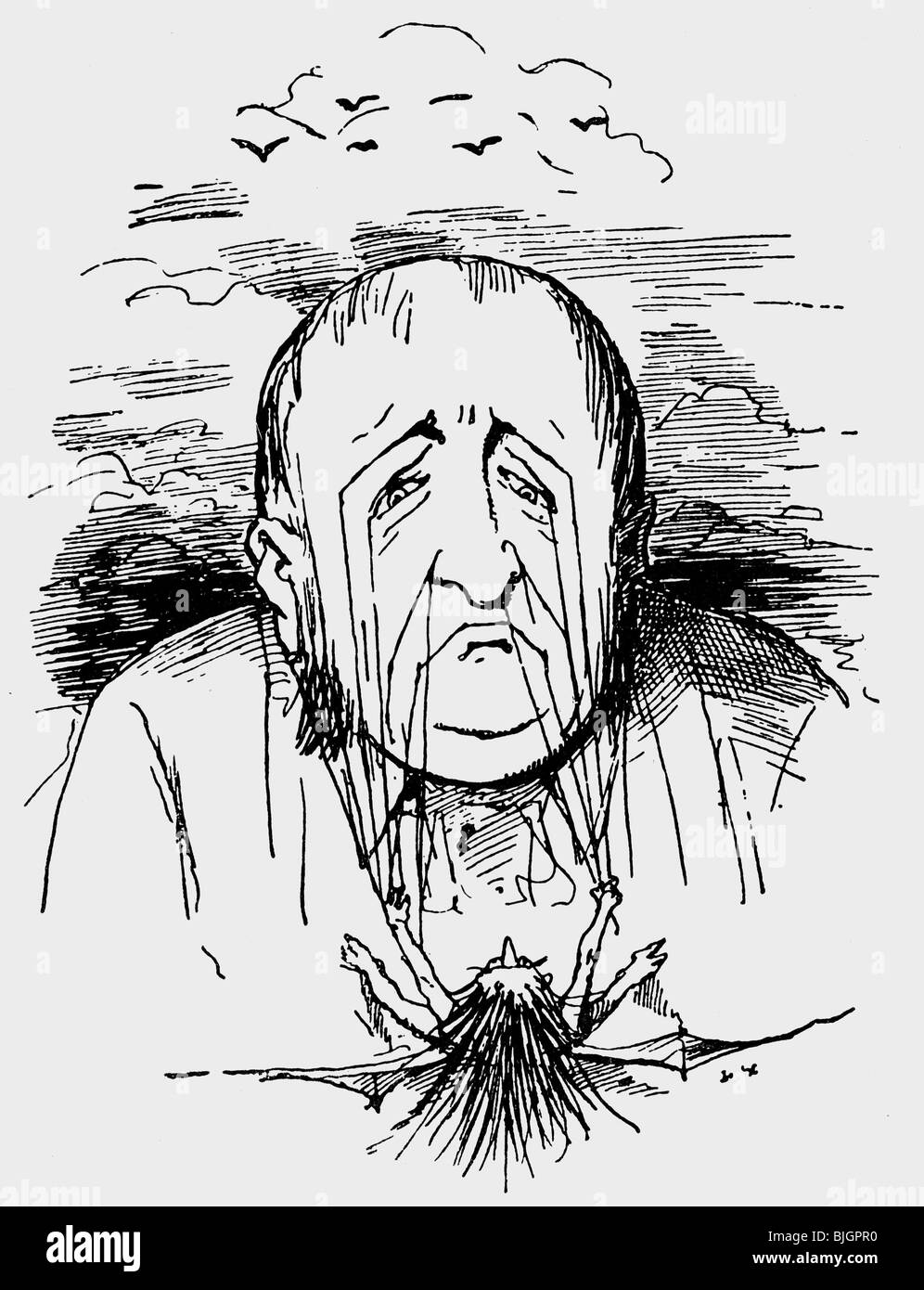 Denaro / finanza, borsa valori, caricatura, broker, 'Baisse', disegno di Bertall, Francia, circa 1870, , Foto Stock