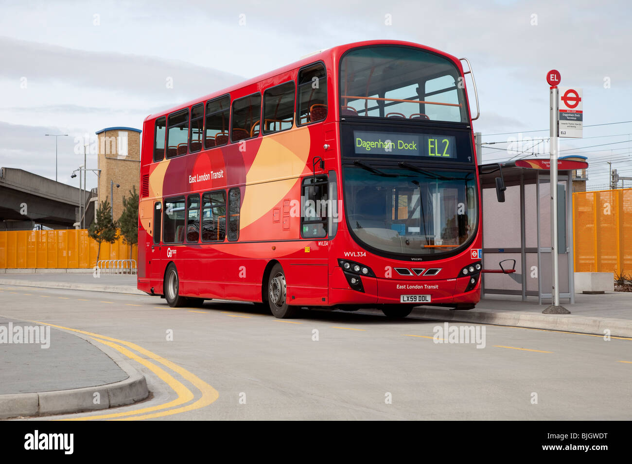 Il nuovo Dagenham Dock stazione Bus East London il transito Foto Stock