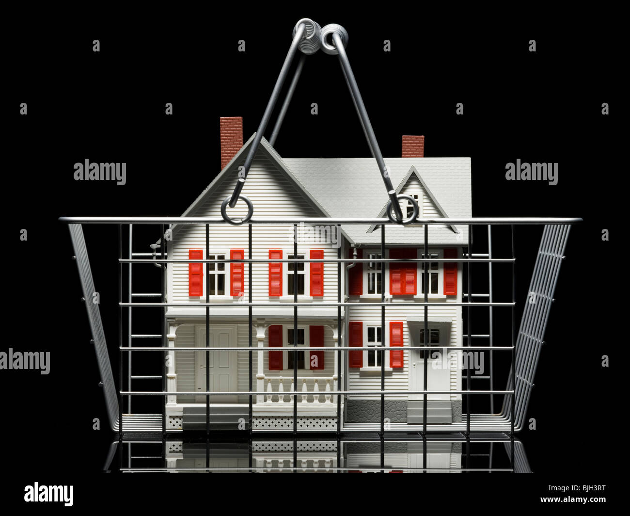 Home up per la vendita in un carrello Foto Stock