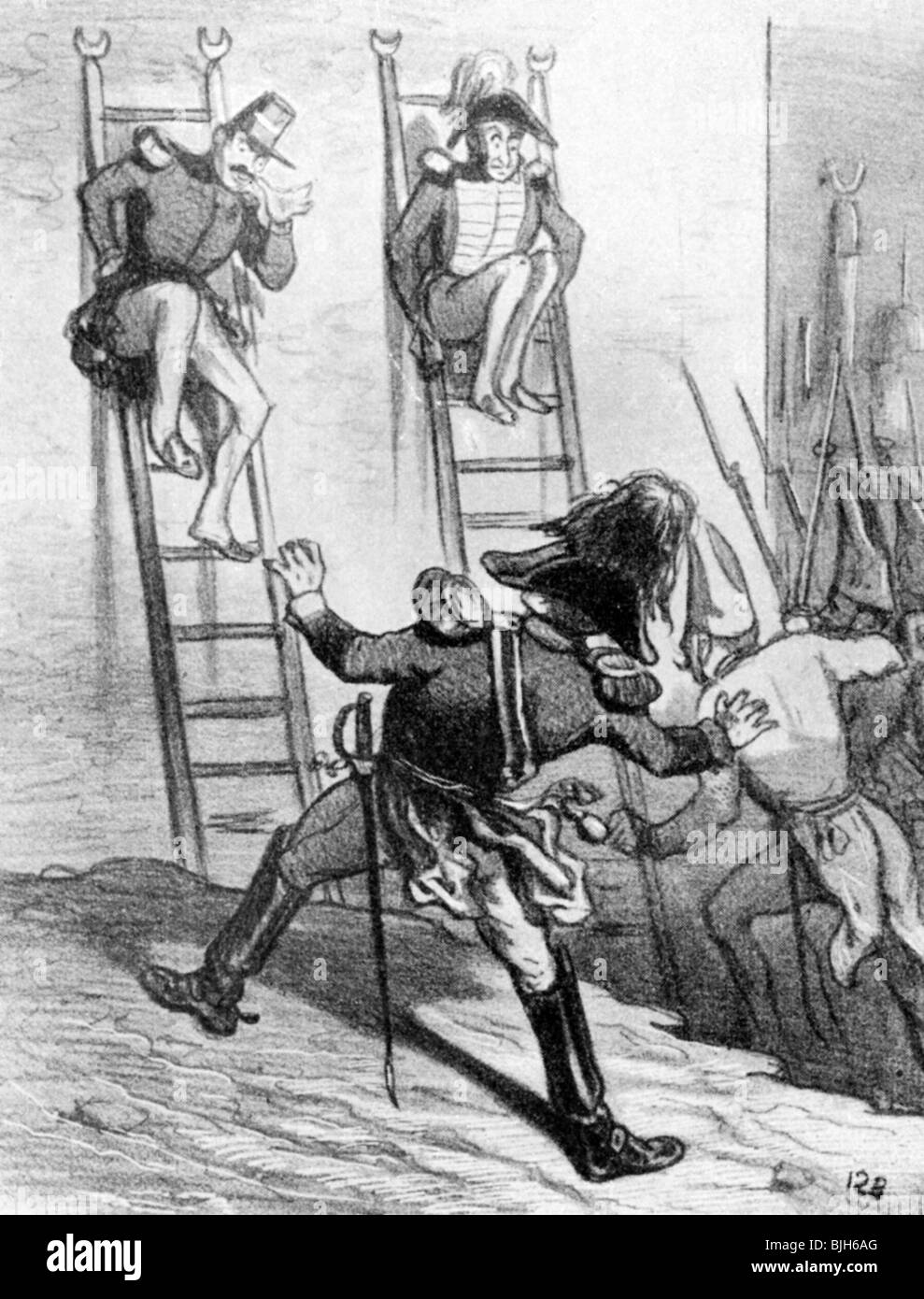 Nicholas i Pavlovich, 6.7.1796 - 2.3.1855, imperatore di Russia 19.11.1825 - 2.3.1855, caricatura, disegno di Cham, Francia, circa 1854, , Foto Stock