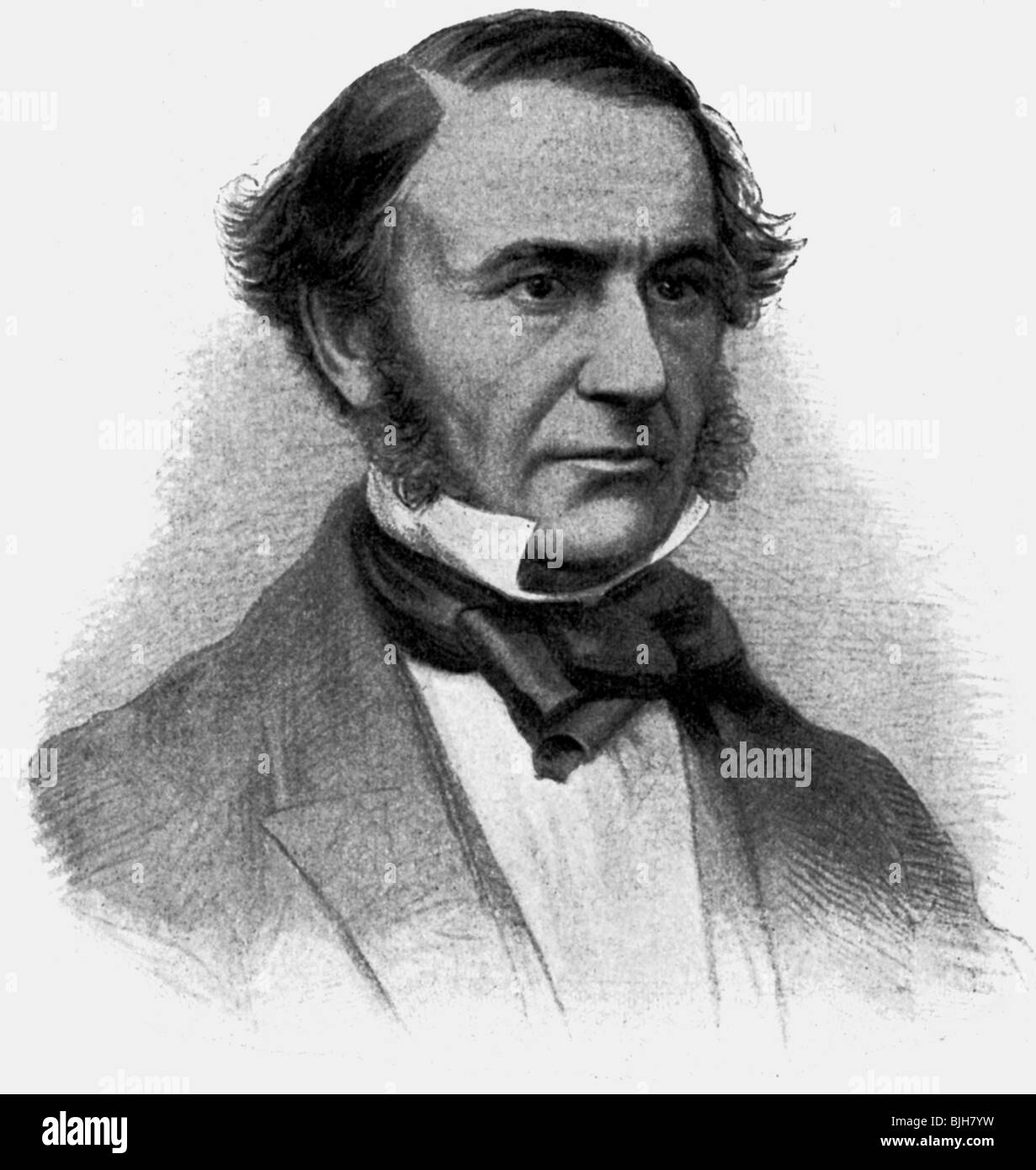 Gladstone William Eward, 29.12.1809 - 19.5.1898, uomo politico britannico (Lib.), il Cancelliere dello scacchiere 1859 - 1866, ritratto, incisione su rame, circa 1865, , artista del diritto d'autore non deve essere cancellata Foto Stock