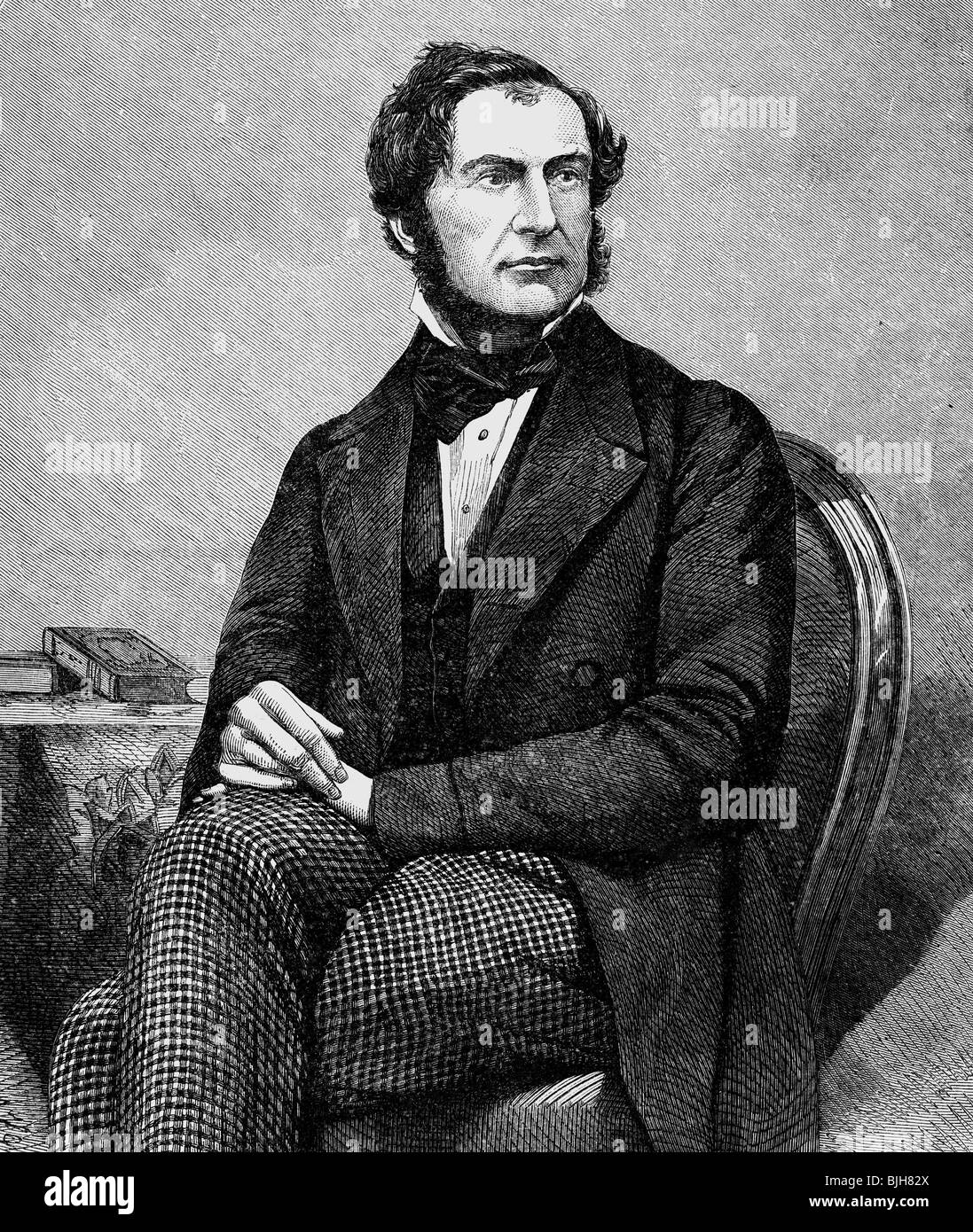 Gladstone, William Eward, 29.12.1809 - 19.5.1898, politico britannico (Lib.), Cancelliere dello scacchiere 18.6.1859 - , Foto Stock
