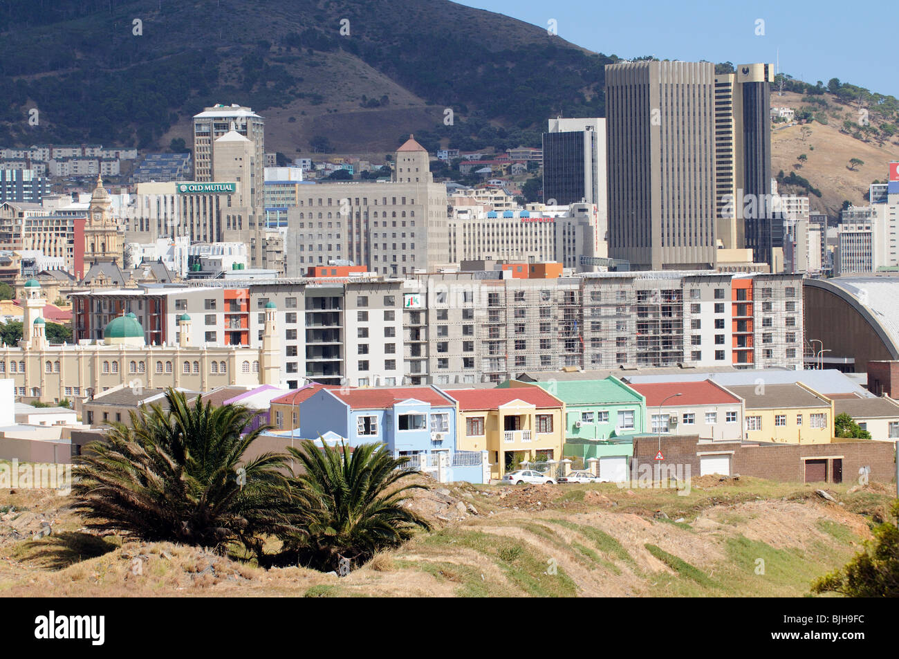 District Six una zona storica della Città del Capo che è dominato dagli edifici della città del Sud Africa Foto Stock