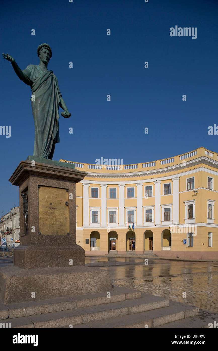 L'UCRAINA,Odessa,un monumento al duca A.E Richelieu,Primorski boulevard Foto Stock