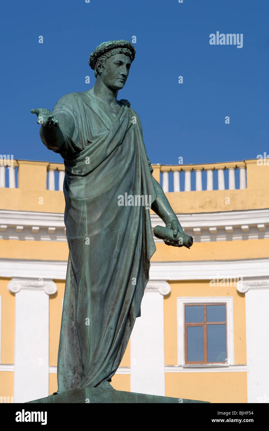 L'UCRAINA,Odessa,un monumento al duca A.E Richelieu,Primorski boulevard Foto Stock