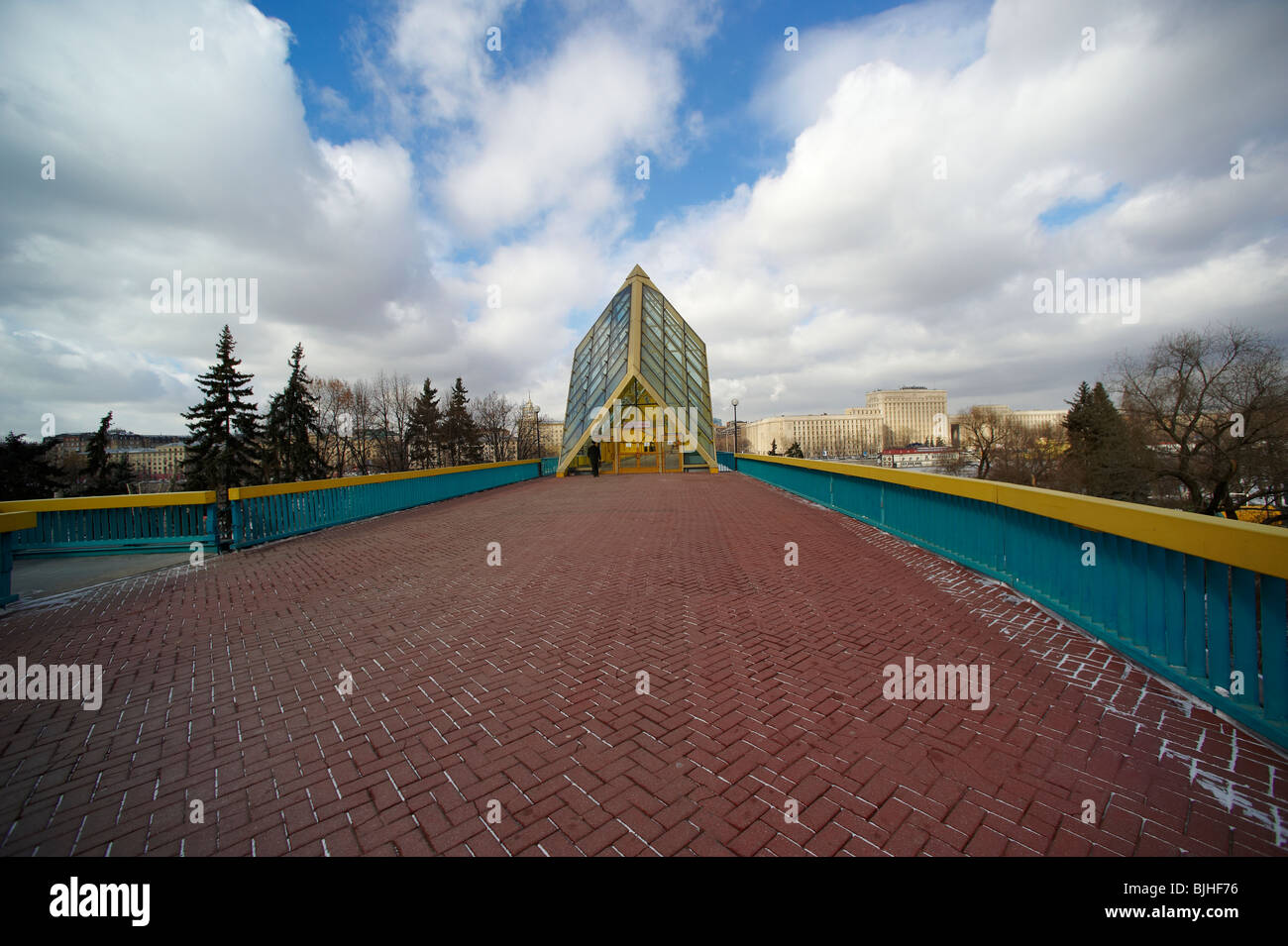 Andreyevsky Bridge, Mosca Foto Stock