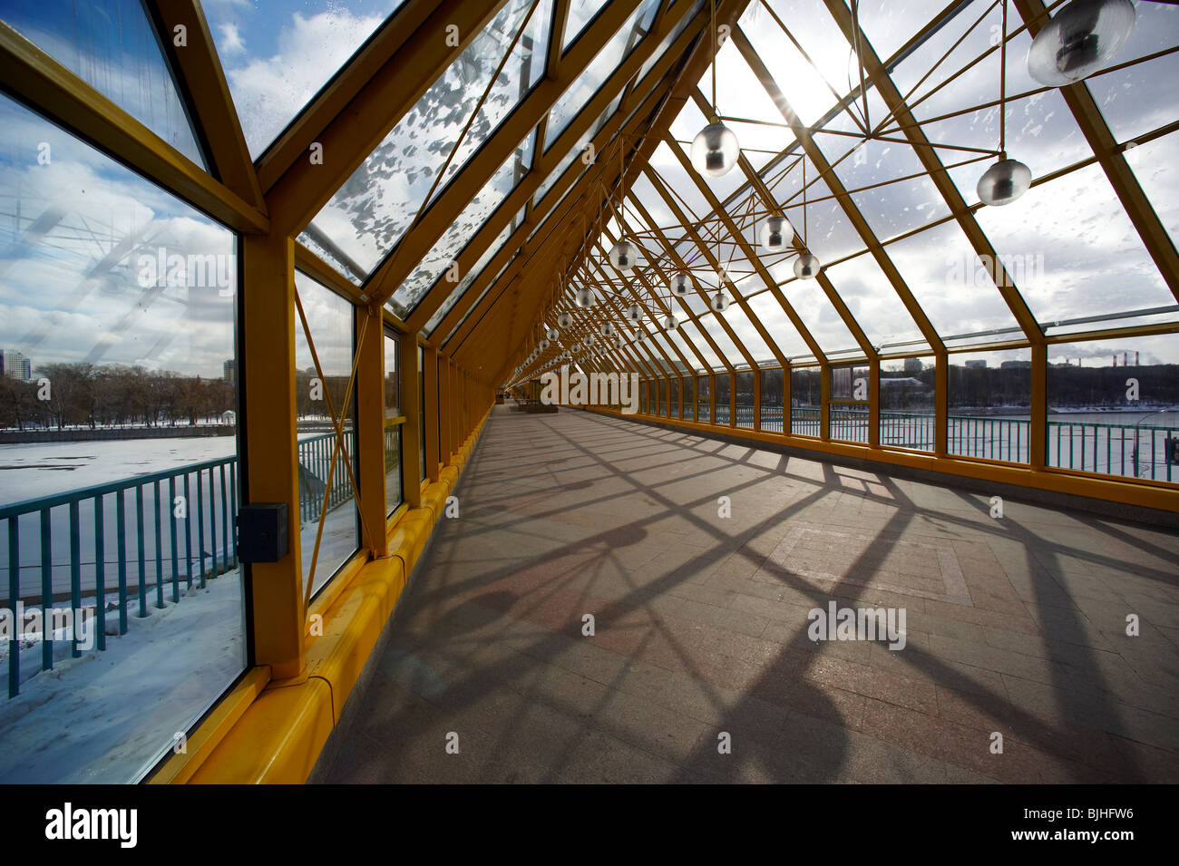 Andreyevsky Bridge, Mosca Foto Stock