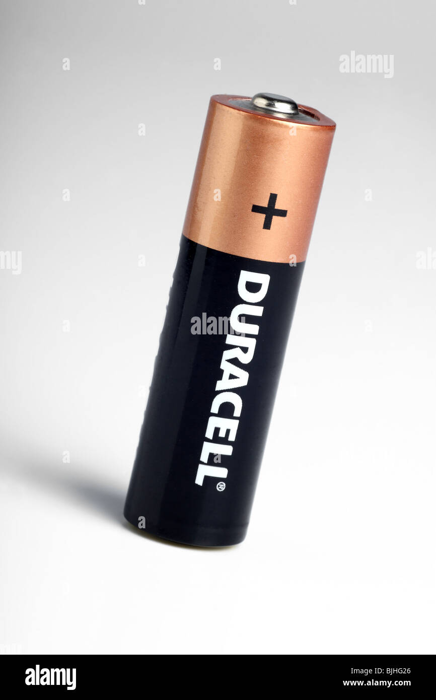 Batteria AA Duracell Foto Stock