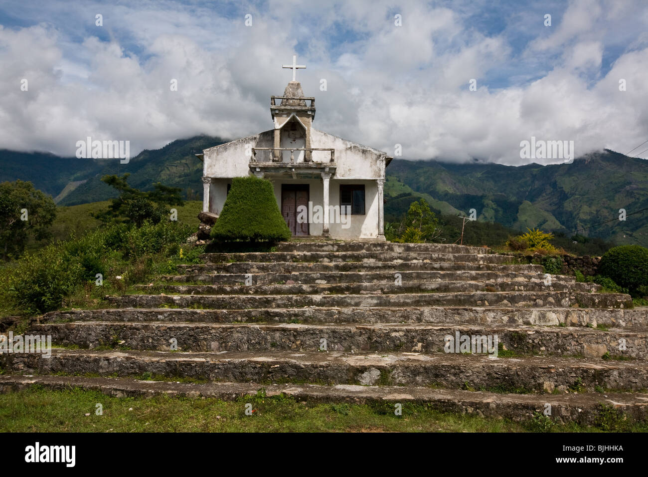 Piccola chiesa. Nei pressi di Maubisse, Timor Est. Foto Stock