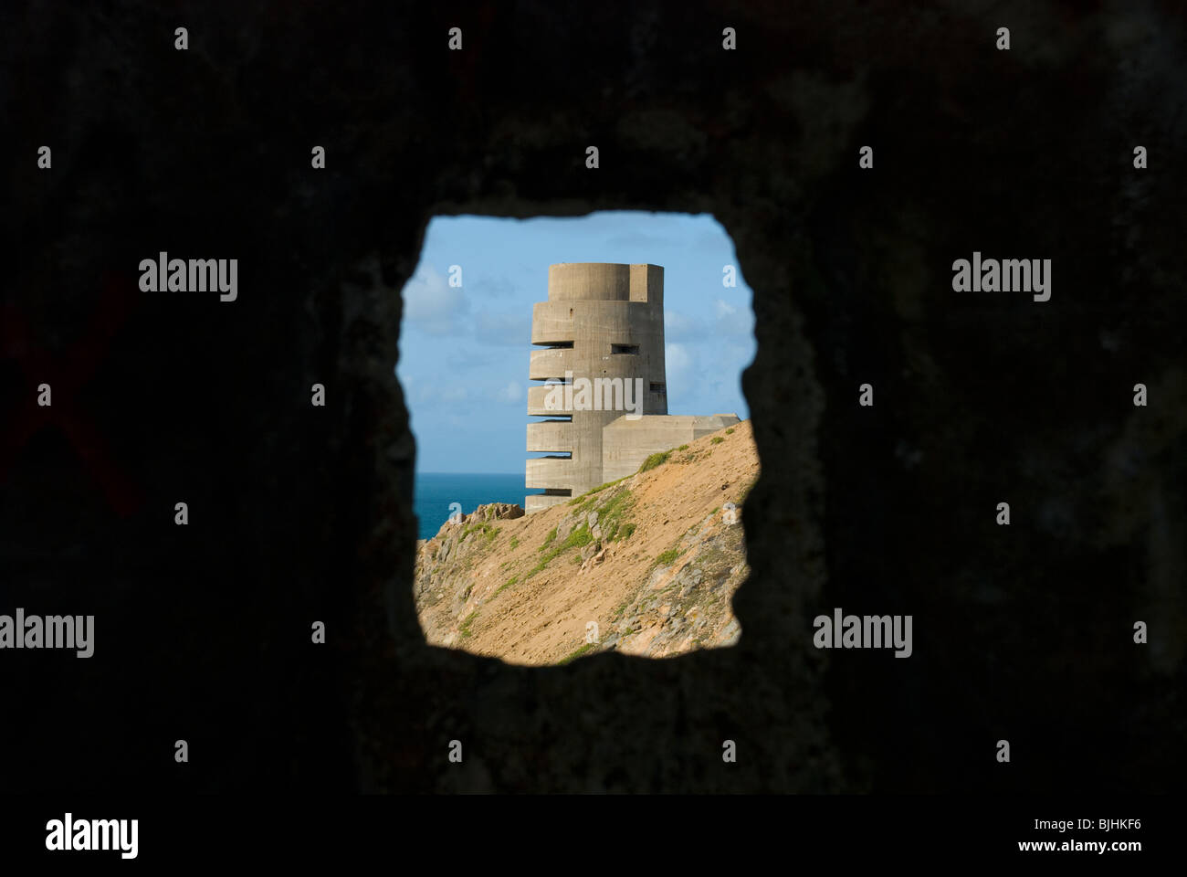 Jersey le difese costiere dal tedesco seconda guerra mondiale ocupation Foto Stock