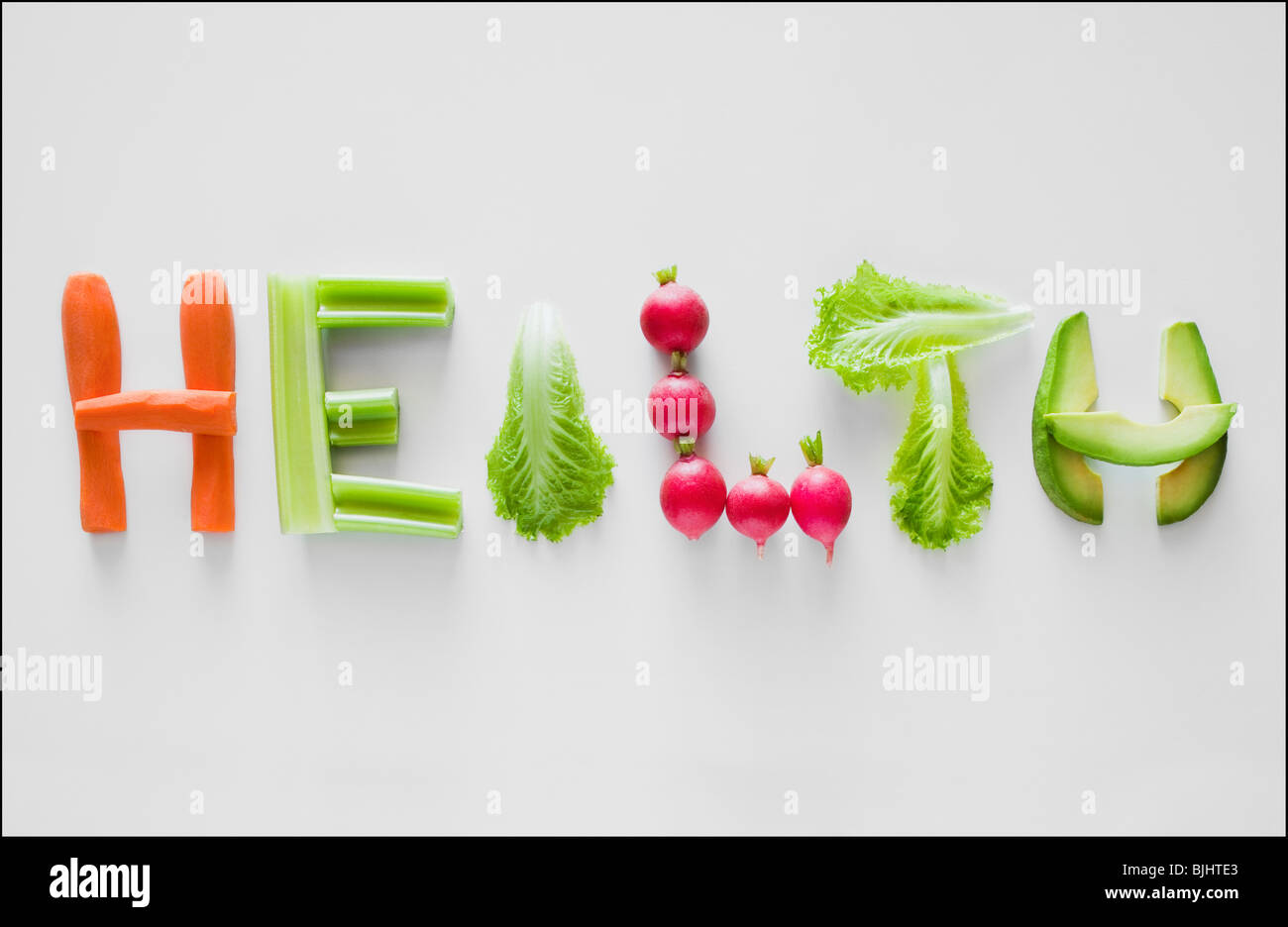 Verdure ortografia della parola la salute Foto Stock