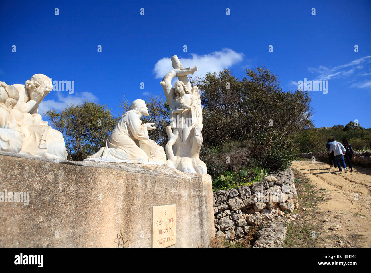 La via della croce, Gozo, Malta Foto Stock