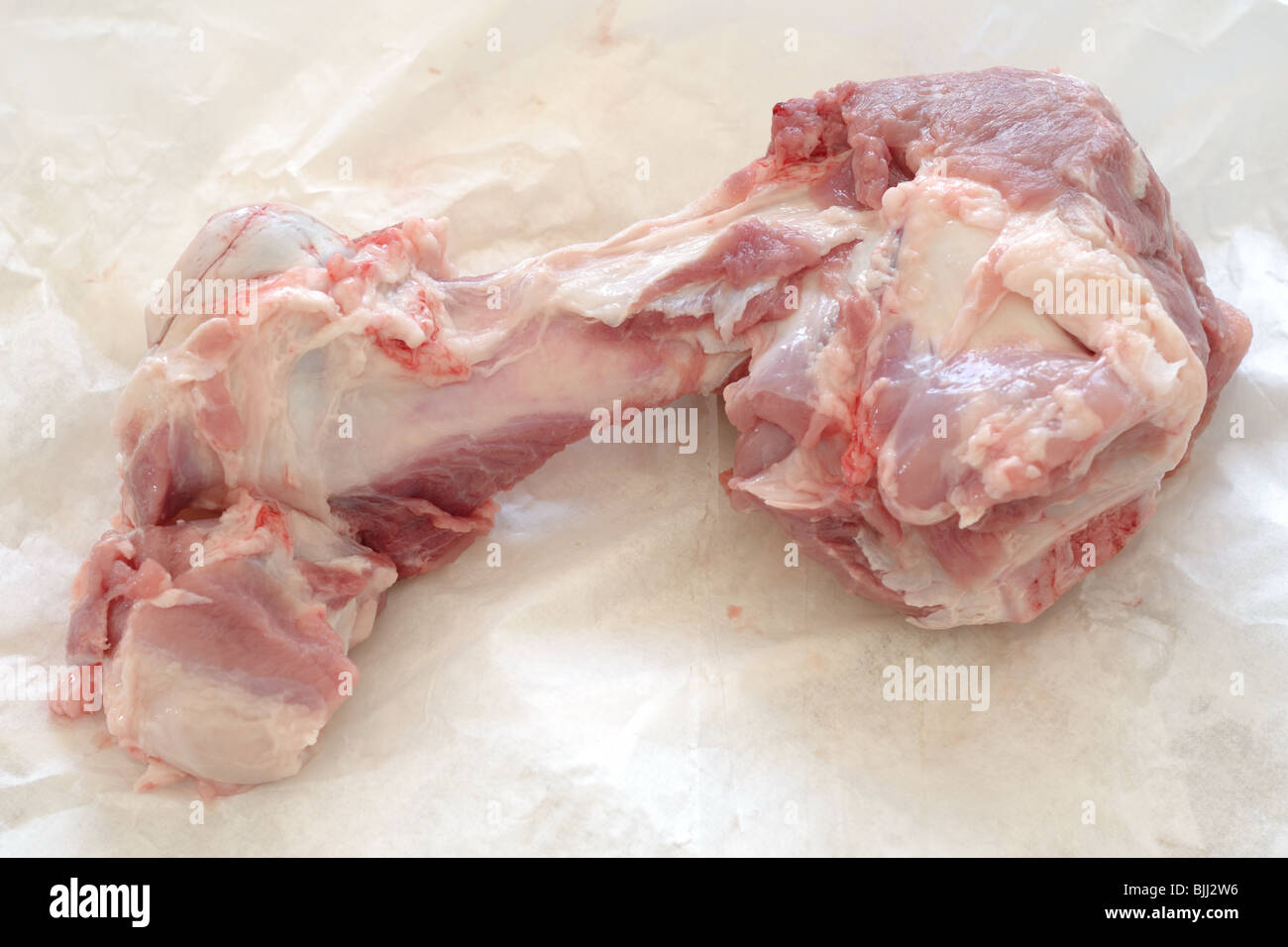 Carni suine fresche di carne con osso Foto Stock