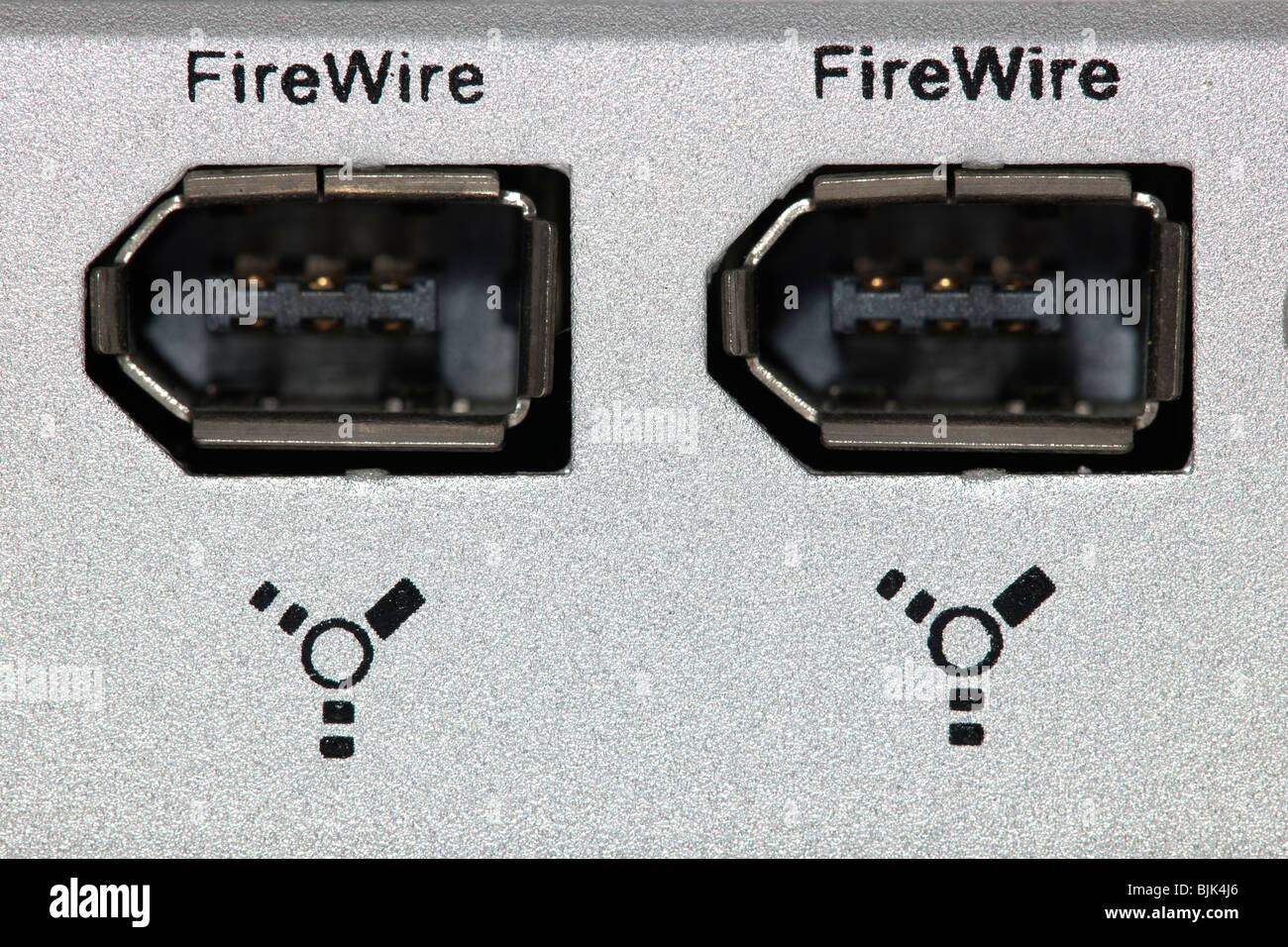 Due porte Firewire Foto Stock