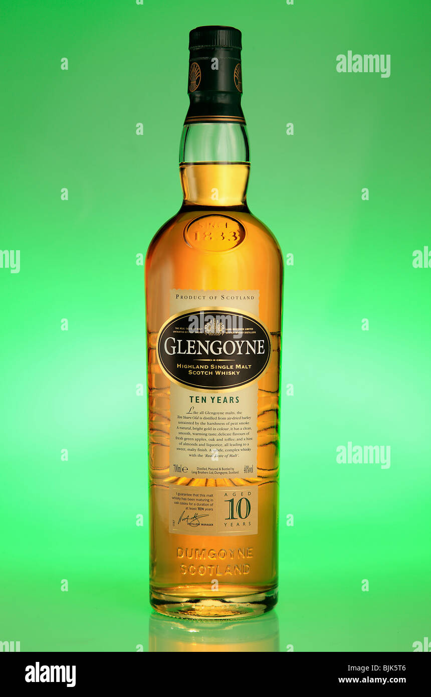 10 enne Glengoyne single malt Scotch whisky. Foto Stock