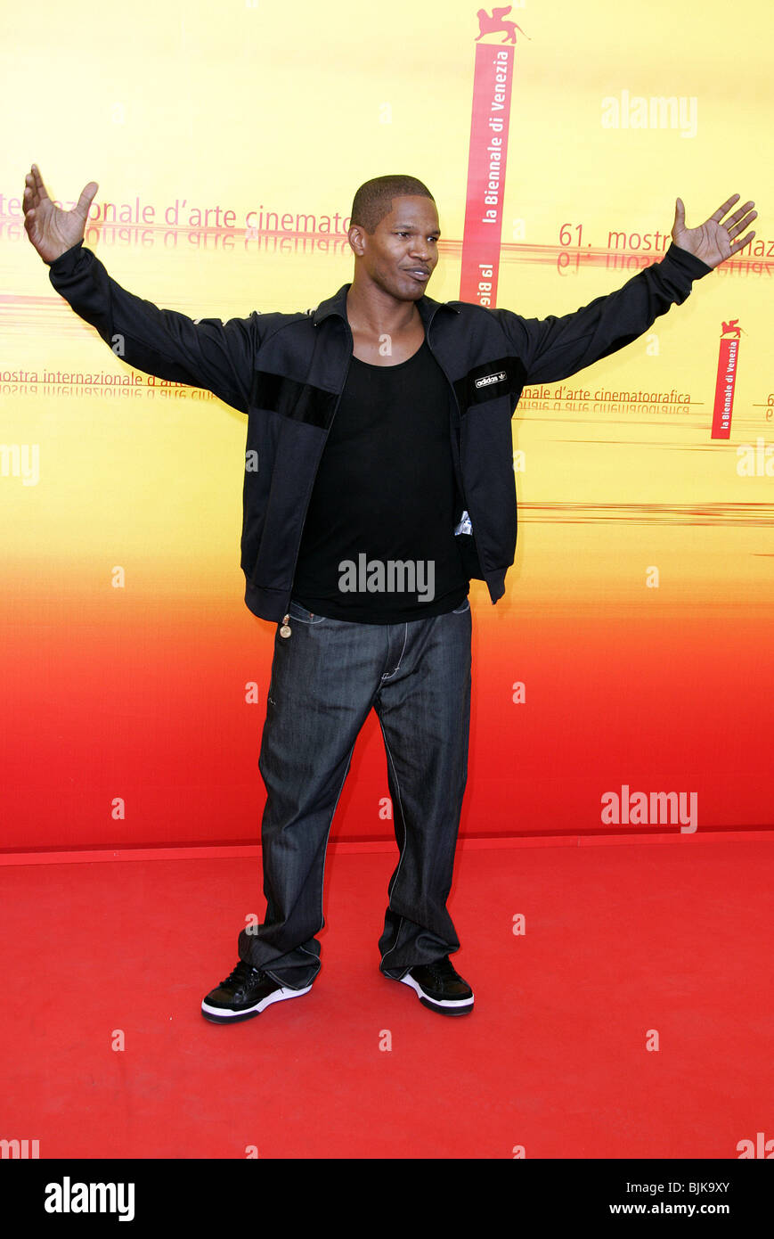 JAMIE FOXX COLLATERAL PHOTOCALL Lido Venezia Italia 03 Settembre 2004 Foto Stock