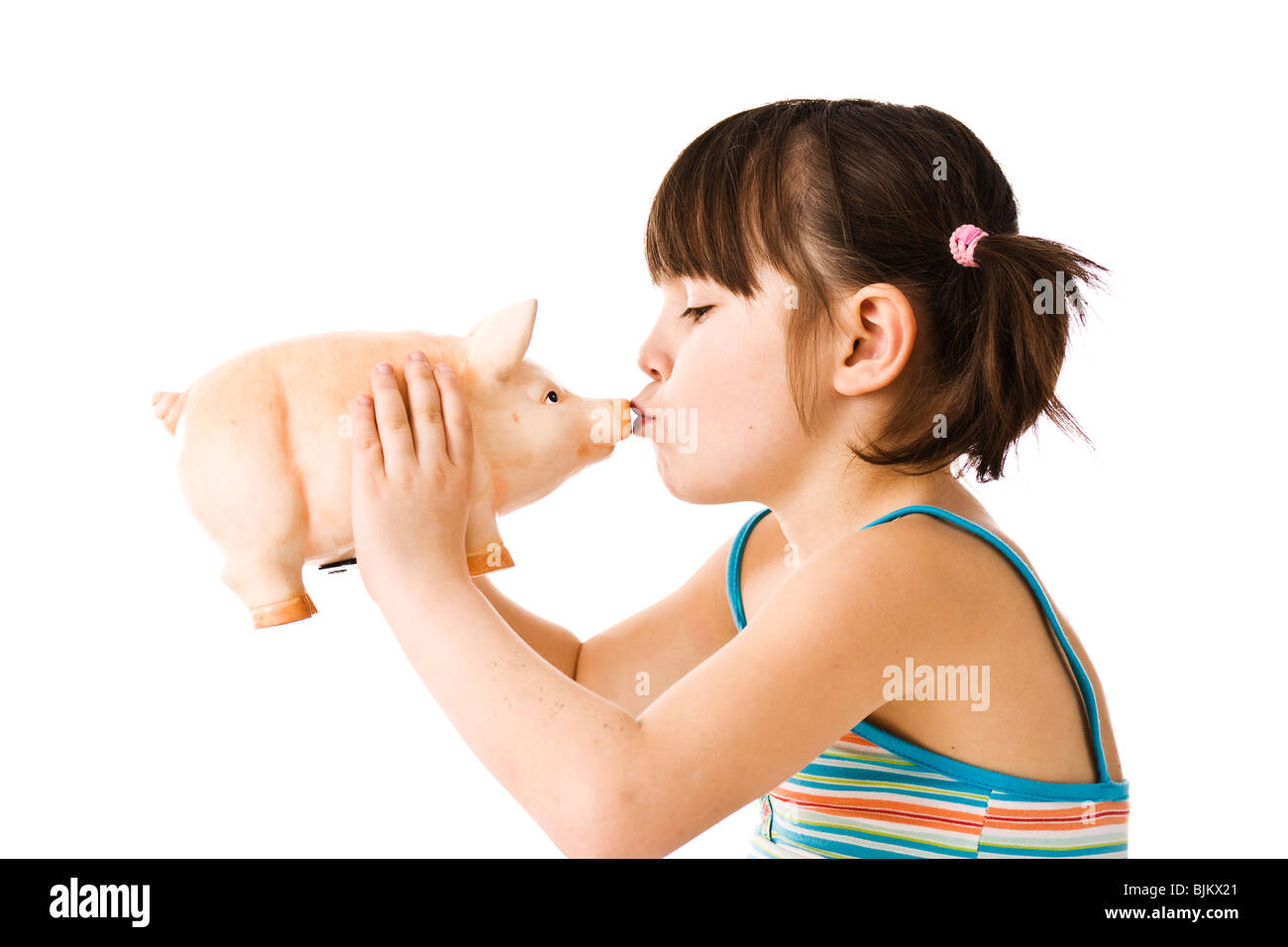 Bambina Con Salvadanaio A Porcellino - Fotografie stock e altre immagini di  Bambine femmine - Bambine femmine, Salvadanaio a porcellino, 2-3 anni -  iStock