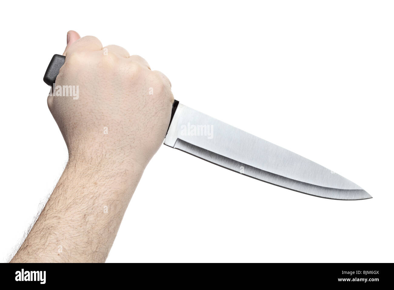 Mano che tiene un coltello Foto stock - Alamy