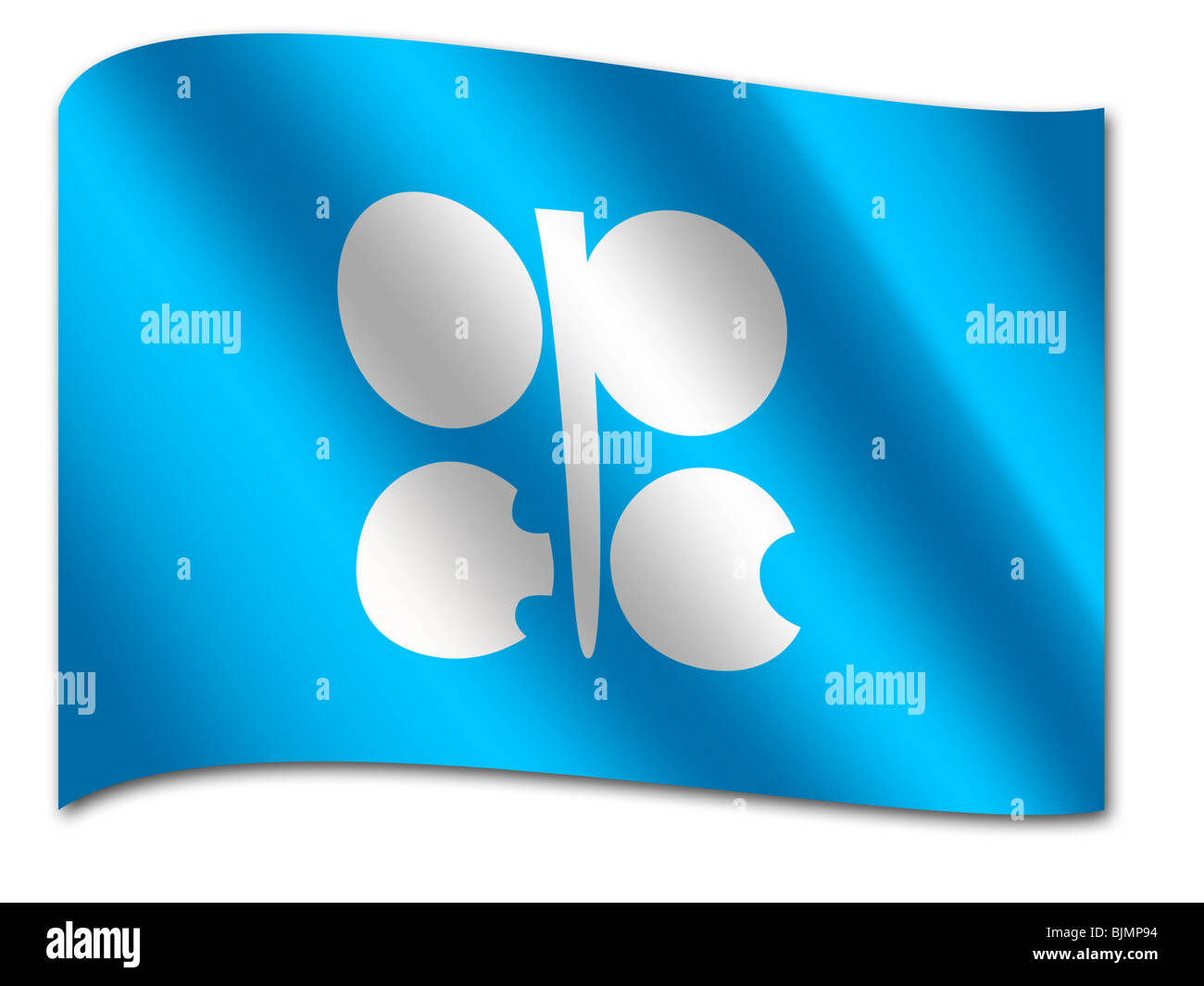 Bandiera dell'OPEC Organizzazione dei Paesi Esportatori di Petrolio Foto Stock