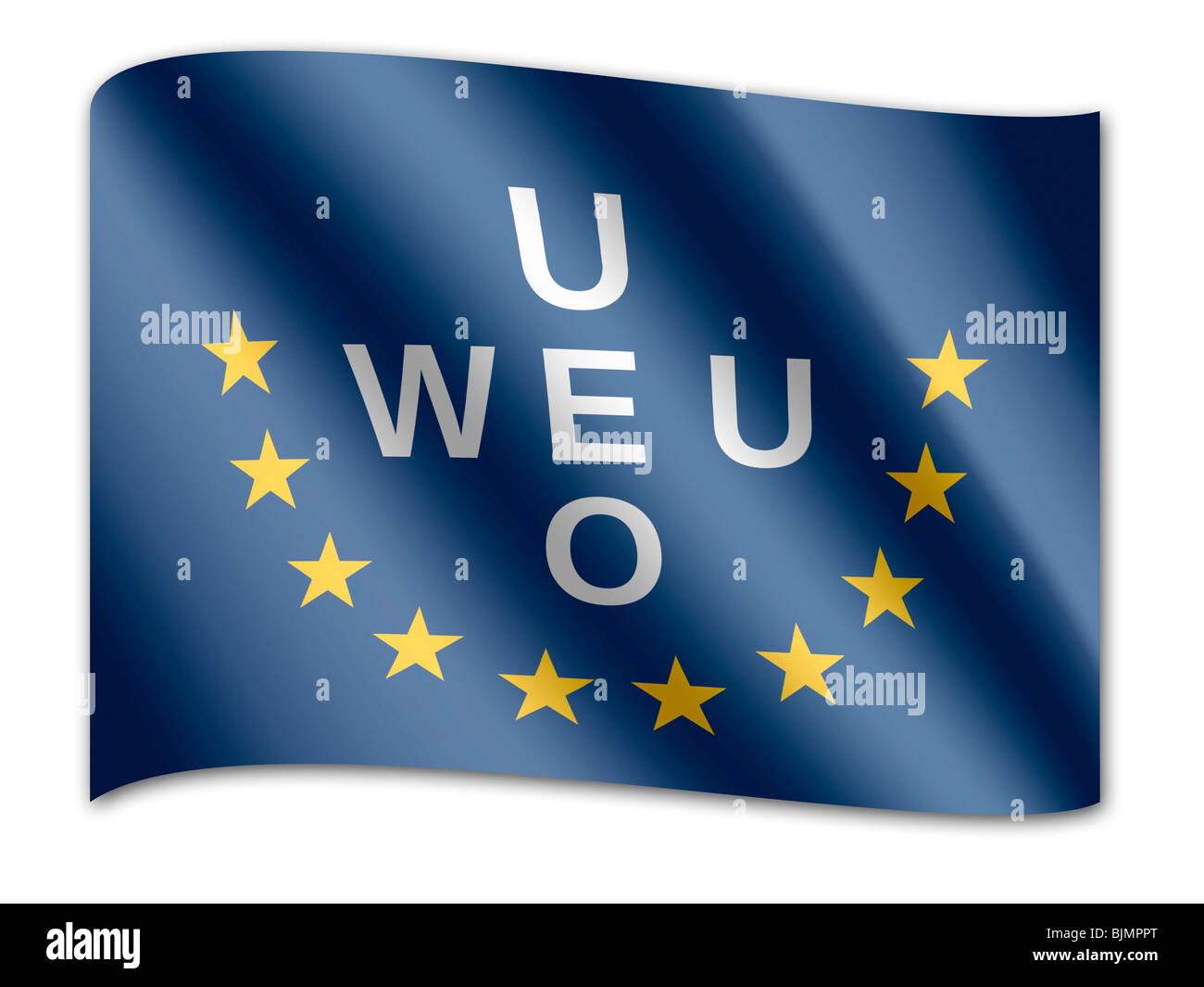 Bandiera dell'Unione europea occidentale, dell'UEO Foto Stock