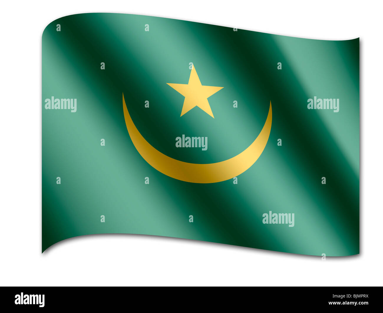 Bandiera della Mauritania Foto Stock