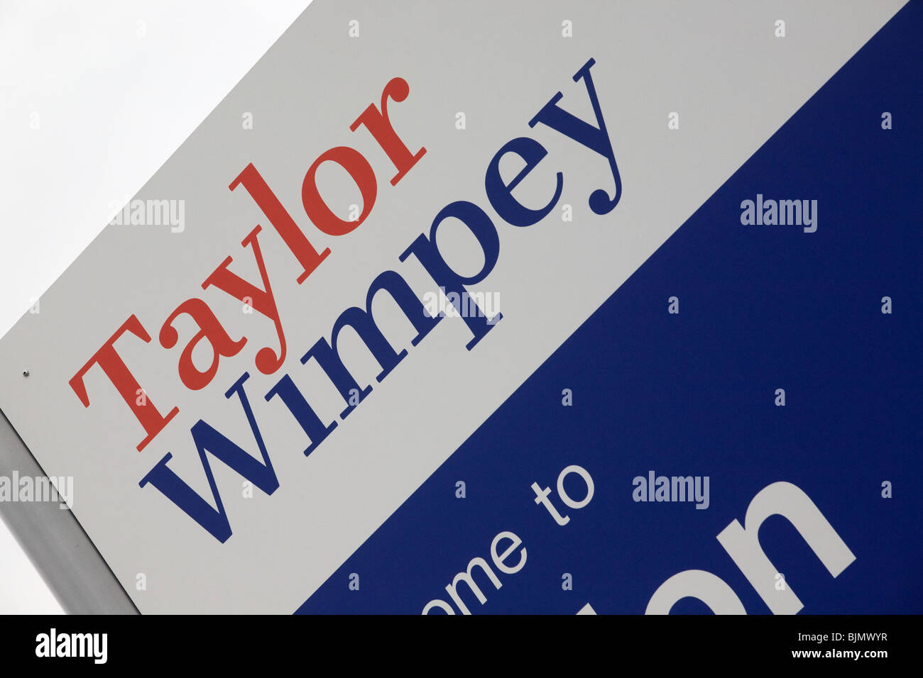 Taylor Wimpey segno su un sito di sviluppo Foto Stock