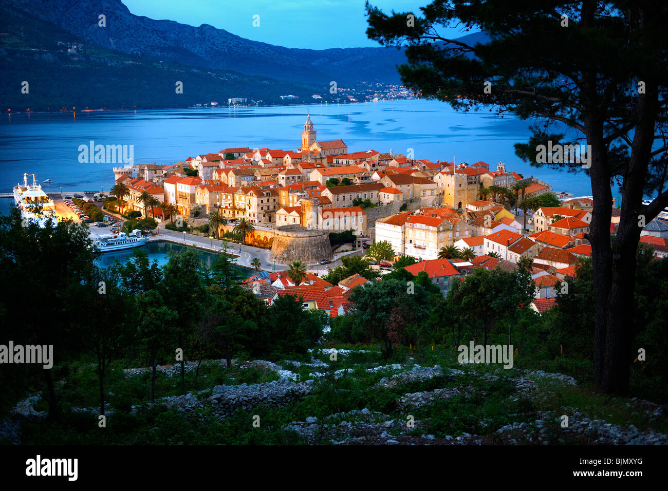 La città di Curzola [ ] Korcula Isola Craotia Foto Stock