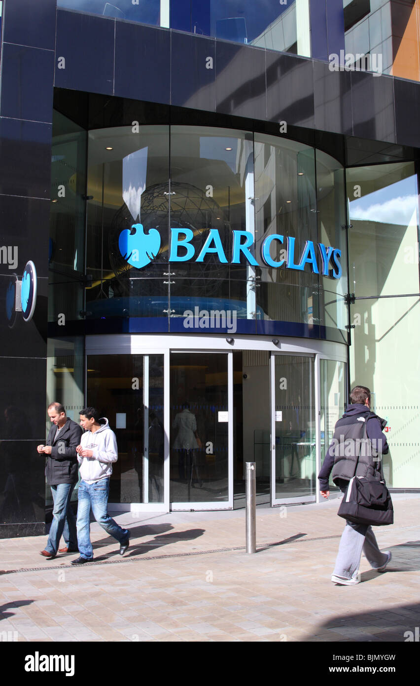 Un Barclays Bank a Leeds, England, Regno Unito Foto Stock