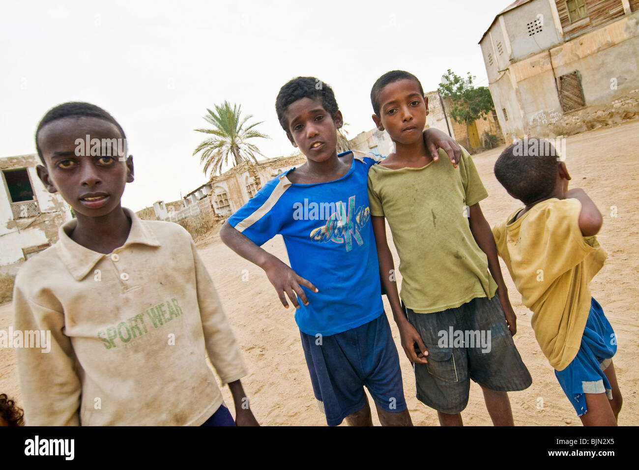 Ragazzi, Massaua, in Eritrea Foto Stock