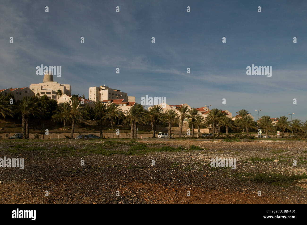 Vista panoramica dell'insediamento ebraico di Maaleh Adumim o Maale Edumim in Judean Hills West Bank vicino a Gerusalemme Israele Foto Stock